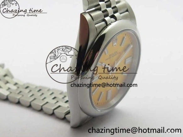 MiroTime 0429 BestValue Oyster Perpetual 41mm 124300 BP Maker Best Edition Yellow Dial on SS Jubilee Bracelet A 2642